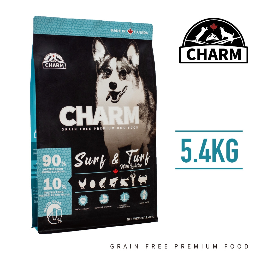 【CHARM野性魅力】海陸龍蝦盛宴犬5.4kg-無穀、犬飼料