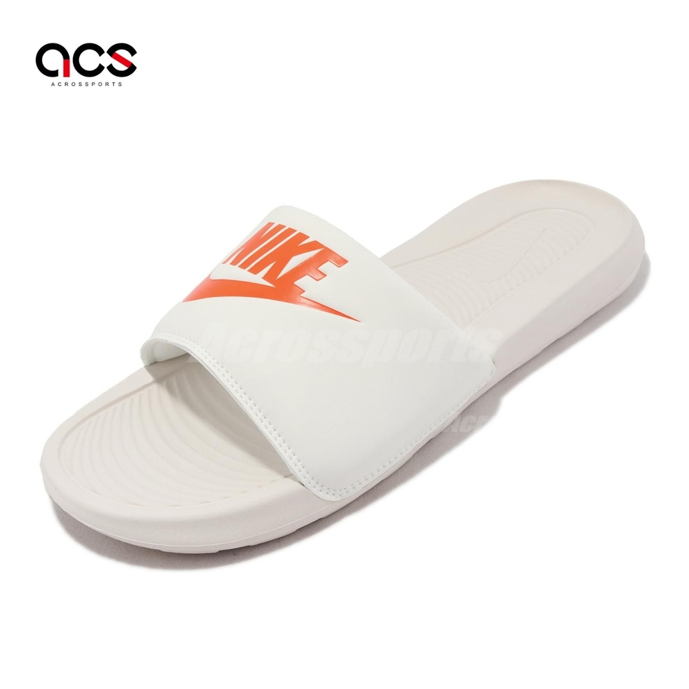 Nike 拖鞋Victori One Slide 男鞋女鞋白橘運動拖鞋一片拖CN9675-108