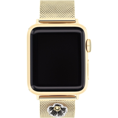 COACH Apple Watch 錶帶 38/40mm 適用 茶花米蘭錶帶 送禮推薦-金色(不含手錶)