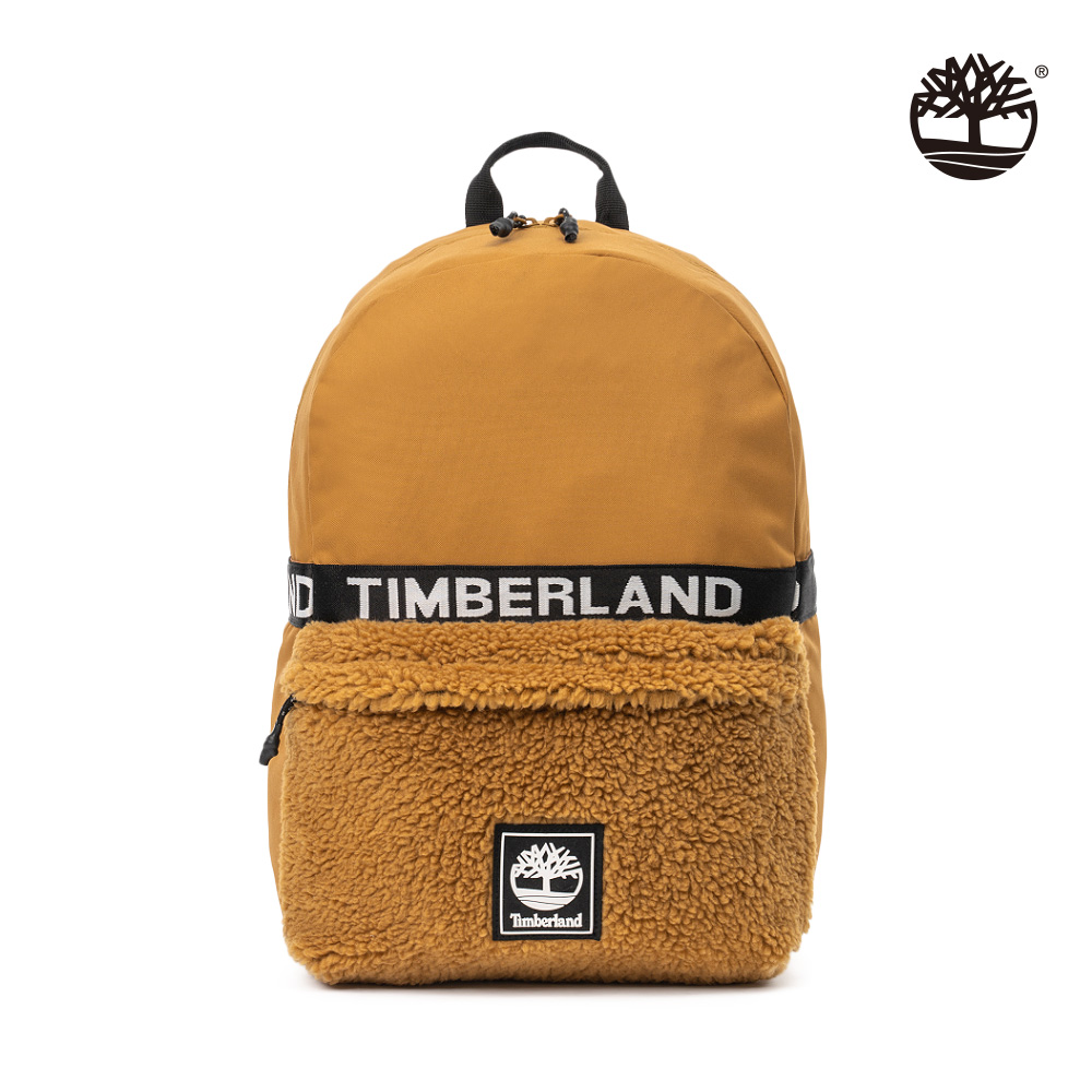 Timberland 中性小麥色抓絨前袋雙肩後背包|A2JAWP47