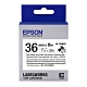 EPSON C53S657412 LK-7WBVS 線材標籤系列白底黑字標籤帶(寬度36mm) product thumbnail 1