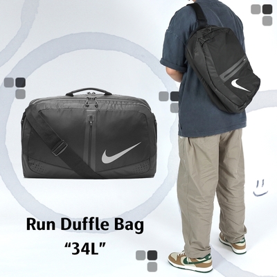 Nike 行李袋Training Duffel Bag 防撕裂尼龍材質防潑水鞋袋夾層黑銀DD4579-010, 運動/登山包