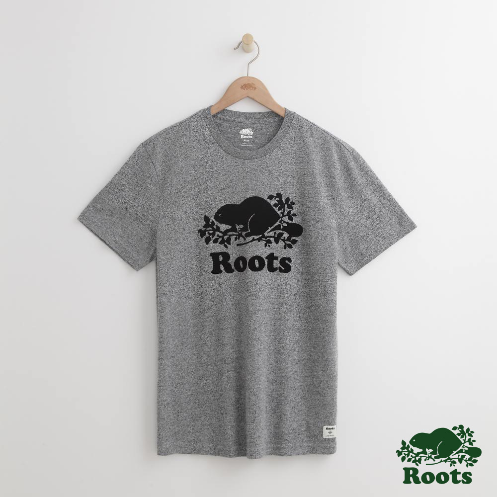 Roots 男裝-庫柏海狸短袖T恤-灰色