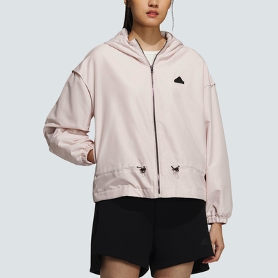 ADIDAS TECH WV JKT 女休閒外套-淺粉色-IM8815