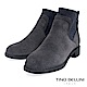 Tino Bellini 低調個性毛呢拼接低跟短靴 _ 灰 product thumbnail 1