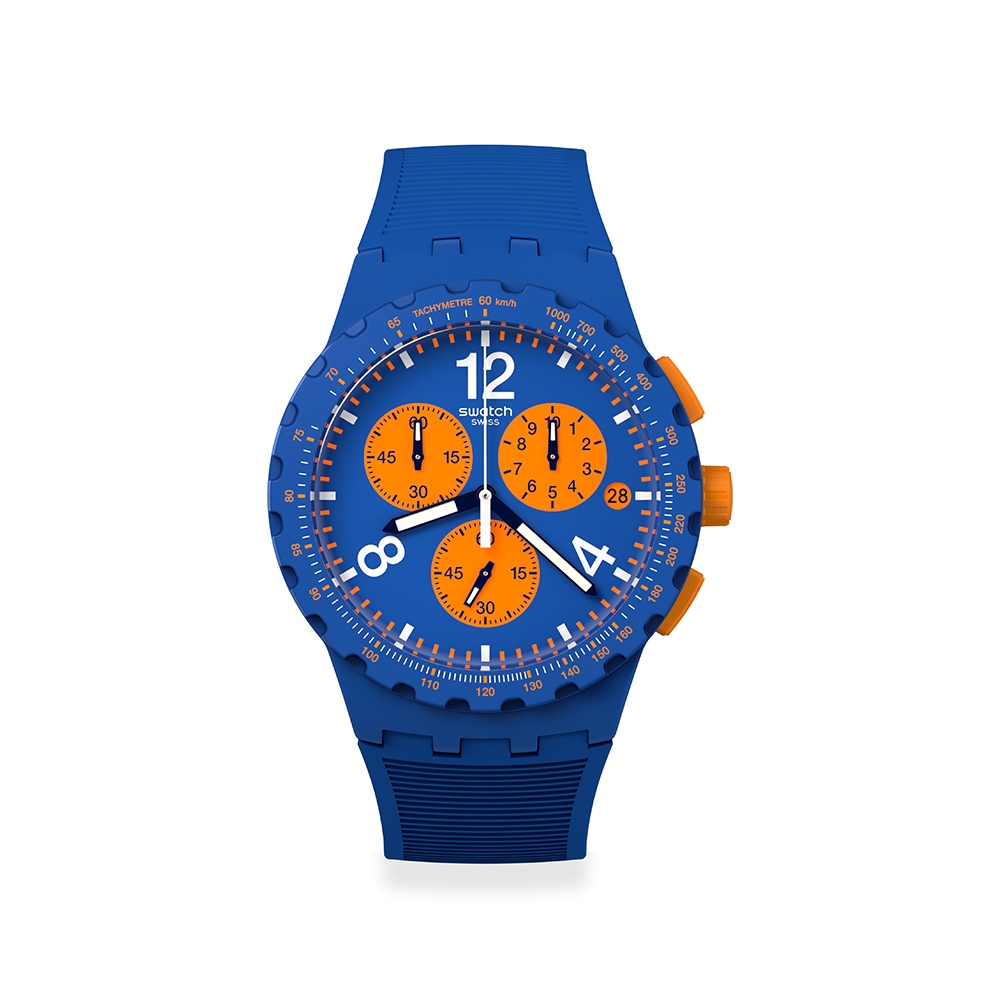 Swatch Chrono 原創系列手錶 PRIMARILY BLUE (42mm) 男錶 女錶 手錶 瑞士錶 錶