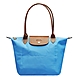 LONGCHAMP 經典LE PLIAGE長提把尼龍水餃包(小-蔚藍) product thumbnail 1