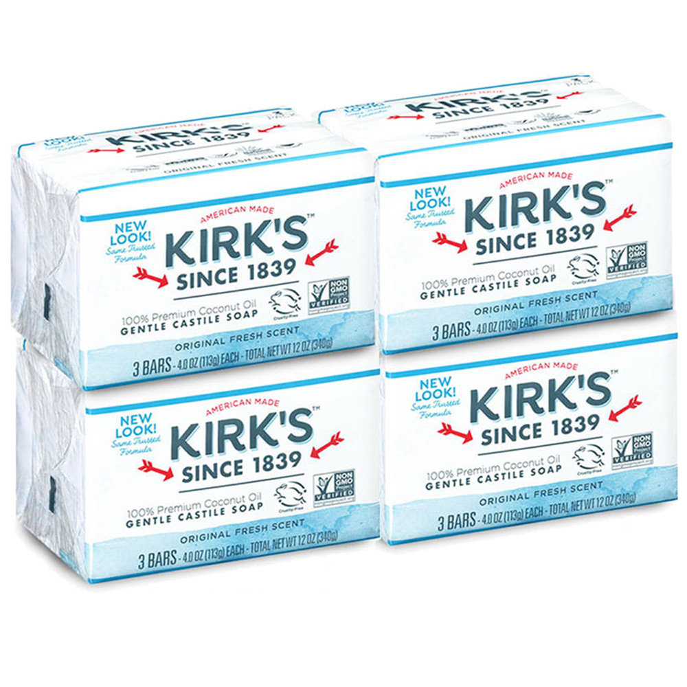 Kirks Natural 柯氏經典皂 原創保濕椰子 12入組 (113g x12)