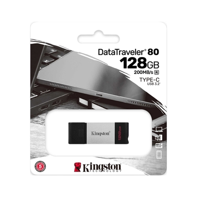 Kingston 金士頓 128GB DataTraveler 80 Type-C USB3.2 隨身碟 DT80/128GB