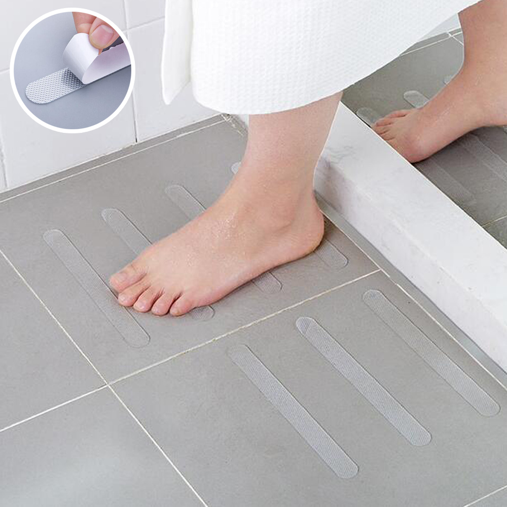 E-dot  浴廁透明無痕防水防滑貼條(12入/包)