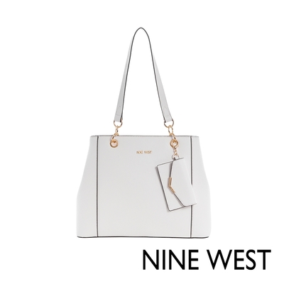 NINE WEST BASIL 經典肩背托特包-純白(542223)