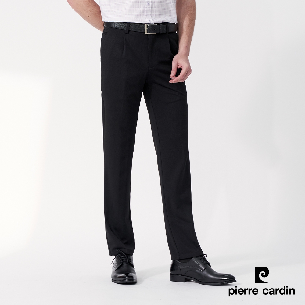 Pierre Cardin皮爾卡登 男款 四向彈力彈性腰圍西裝褲(四色任選) (D款打摺)
