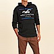 海鷗 Hollister 經典大海鷗電繡文字連帽T恤-黑色 product thumbnail 1