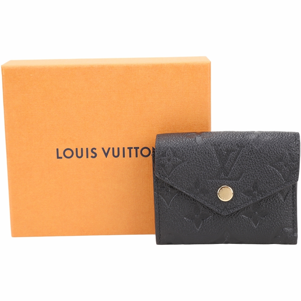 Auth LOUIS VUITTON Zoe Wallet M62935 Black Monogram Empreinte