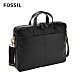 FOSSIL Warren 真皮經典公事包-黑色 MBG9428001 product thumbnail 1