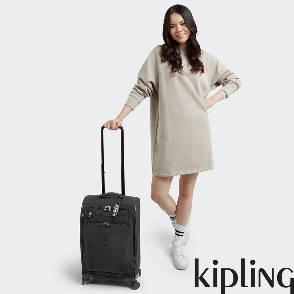 Kipling 午夜星空黑20吋多袋收納登機箱-NEW YOURI SPIN S