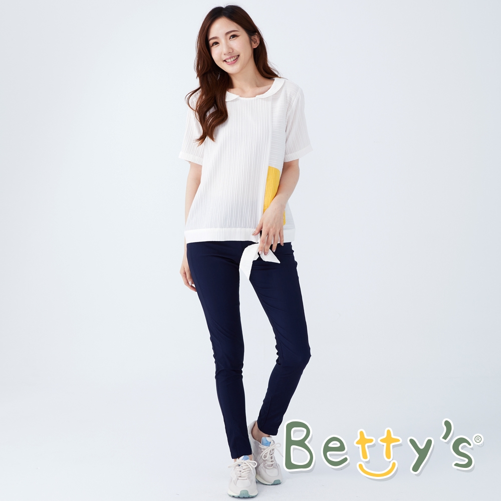 betty’s貝蒂思　修身顯瘦款彈性長褲 (深藍)