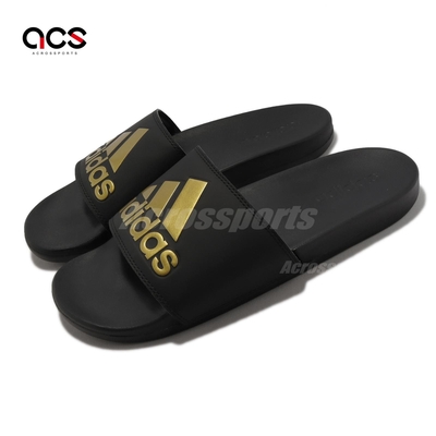 adidas 拖鞋 Adilette Comfort 黑 金 男鞋 女鞋 柔軟 Q彈 愛迪達 GY1946