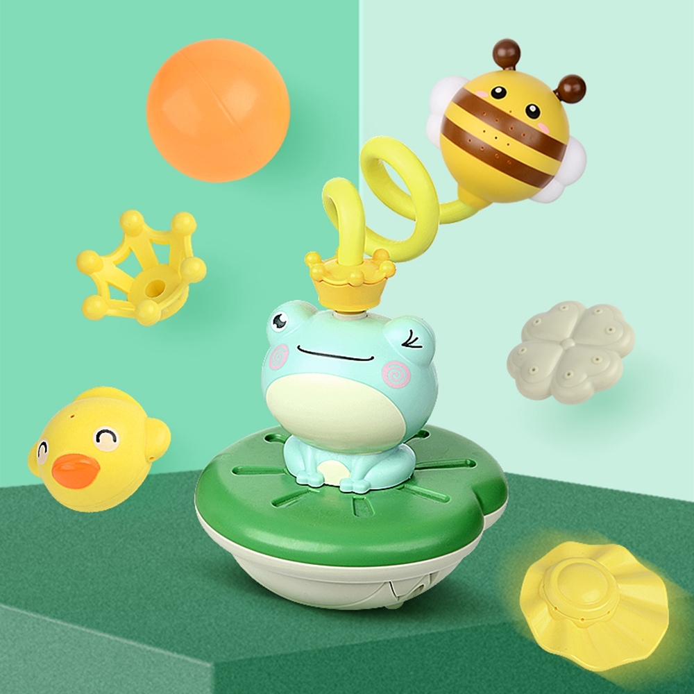 IngBaby 七件式旋轉噴水青蛙花灑 洗澡玩具