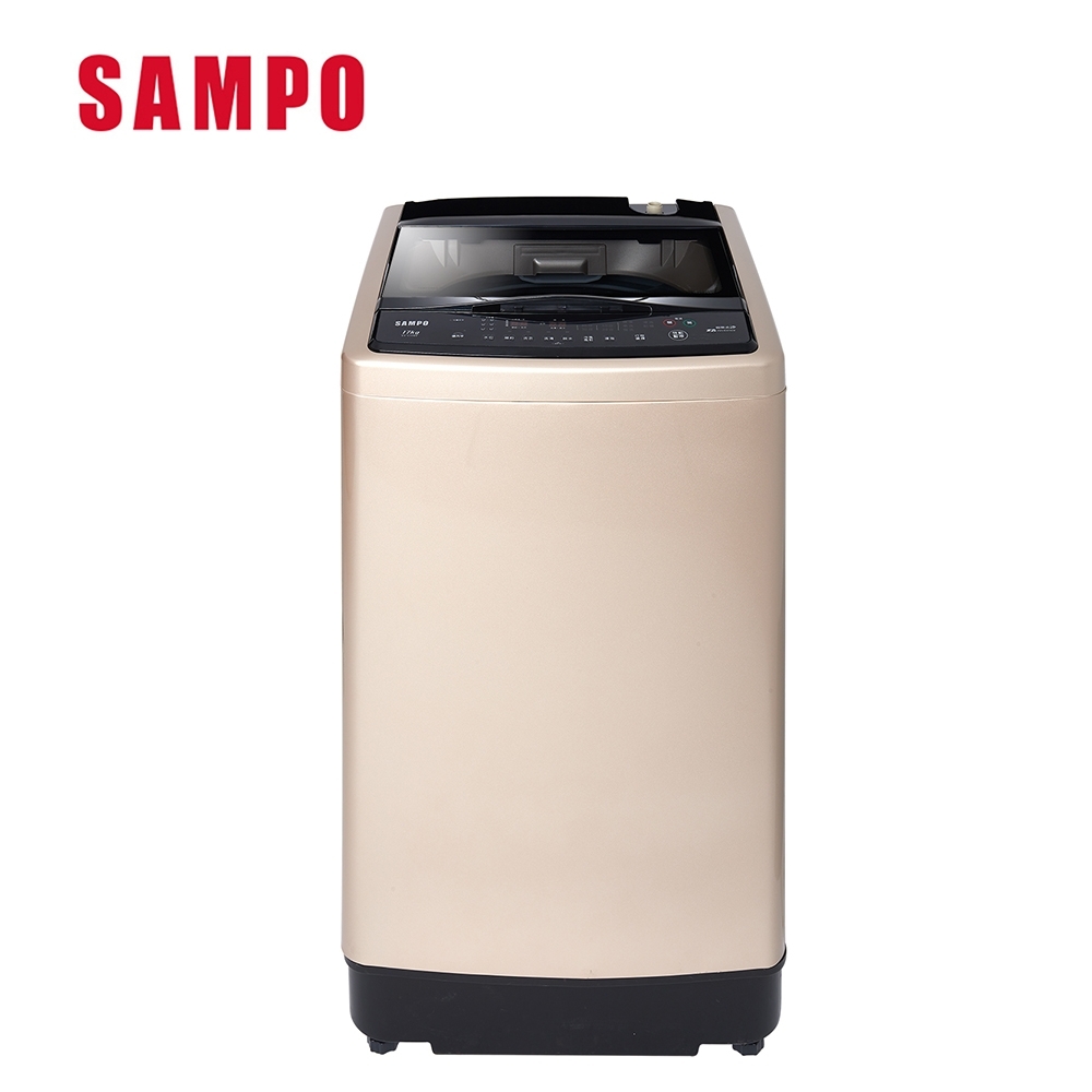 福利品 SAMPO聲寶 17KG 單槽變頻洗衣機 ES-L17DV(Y1) 香檳金