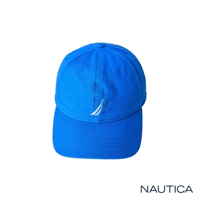 Nautica 簡約品牌LOGO休閒帽-藍