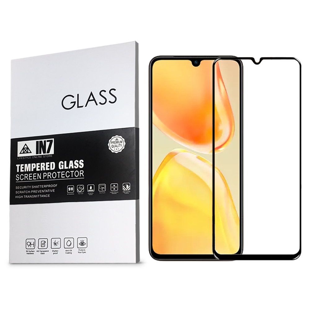 IN7 vivo V25 5G (6.44吋) 高清 高透光2.5D滿版9H鋼化玻璃保護貼-黑色