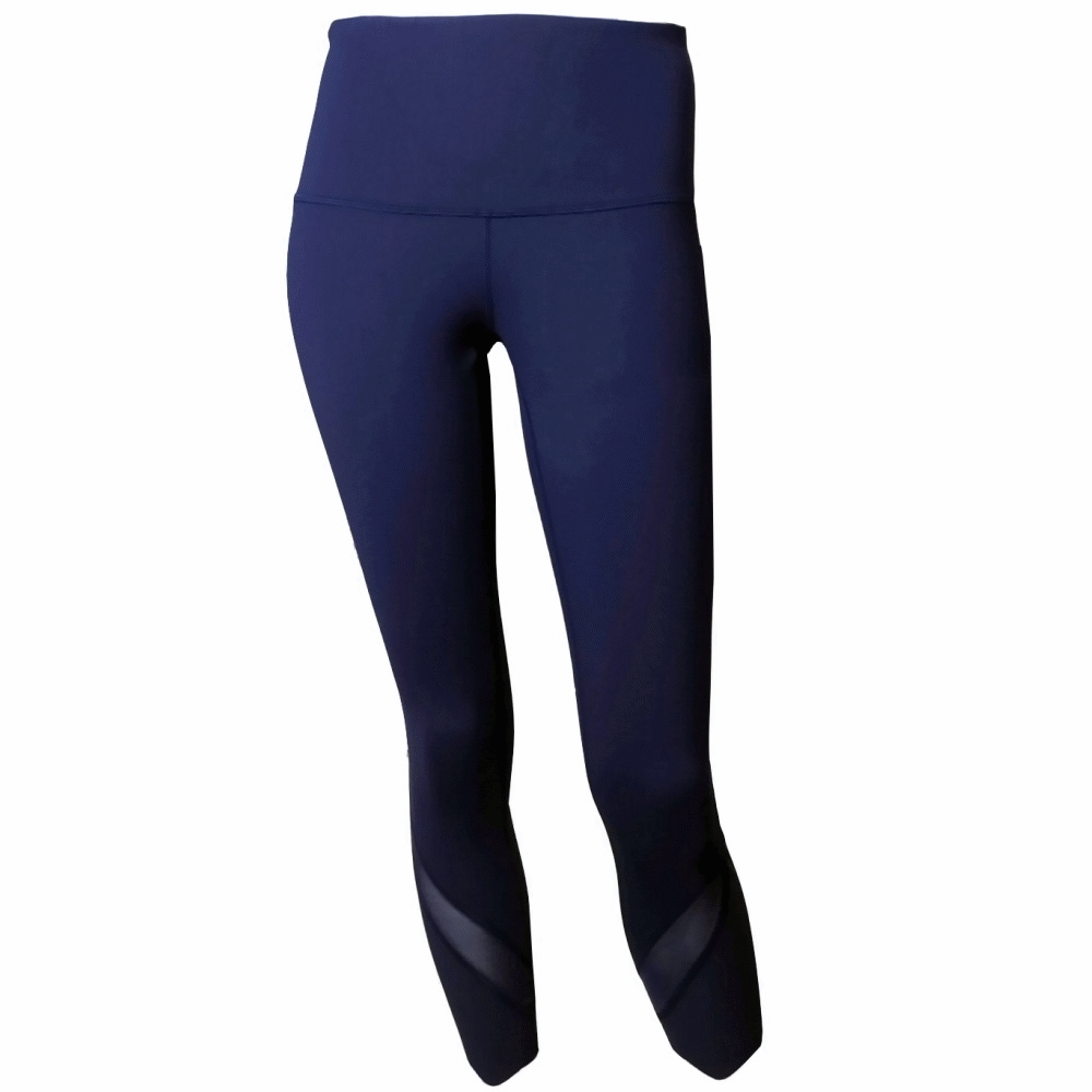 【lululemon】Wunder Under HR Crop Sclp高腰瑜珈運動褲/深藍(LW6BANS TRNV)