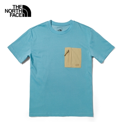 The North Face M S/S HYBRID POCKET TEE - AP 男 短袖上衣-藍-NF0A7WDALV2