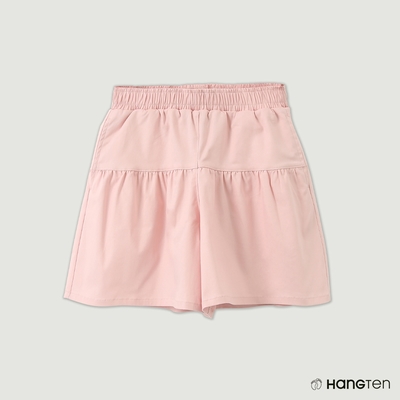 Hang Ten-女童-鬆緊腰頭造型褲裙-淺粉