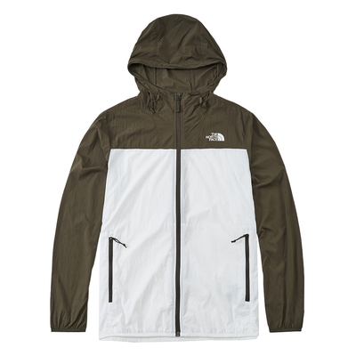 The North Face 北臉 外套 男款 運動連帽外套 防風 防曬 可打包 M UPF WIND JACKET 黑白 NF0A4U8XJ22