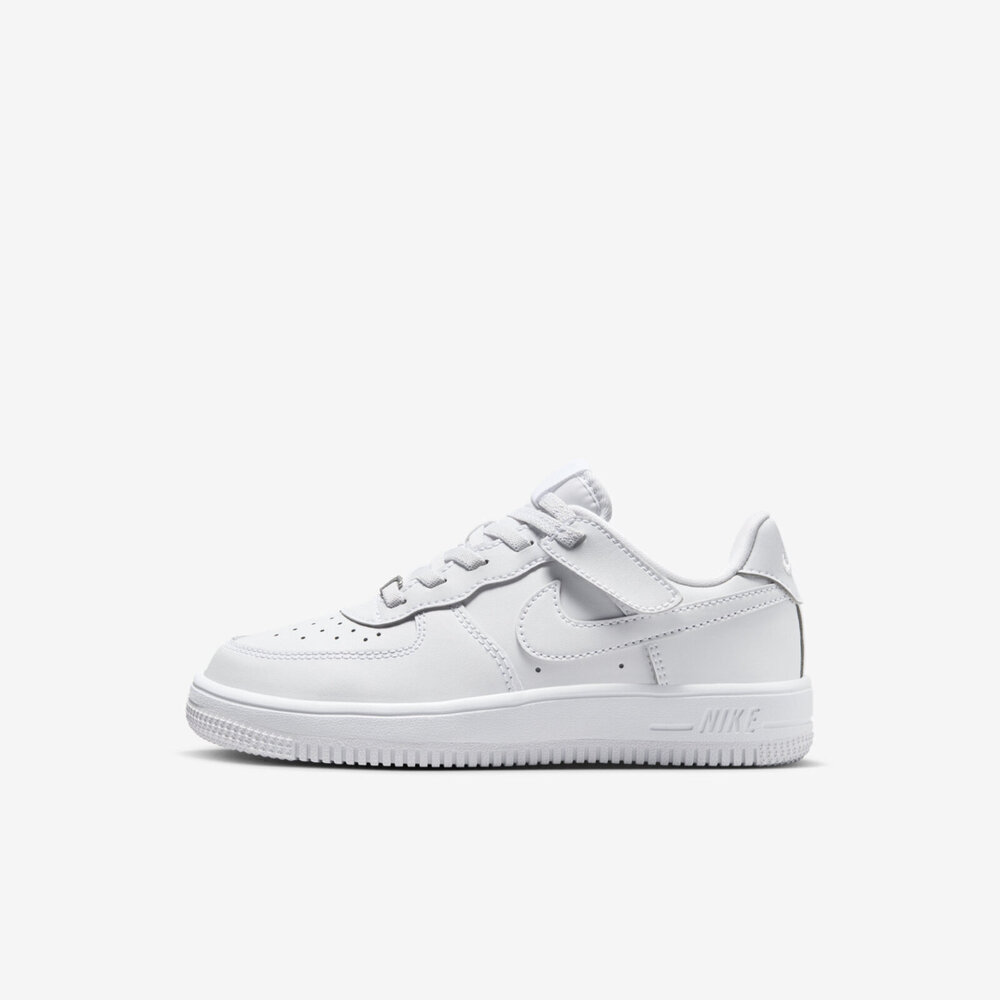 Nike Force 1 Low Easyon PS [FN0237-111] 中童 休閒鞋 運動 皮革 魔鬼氈 全白