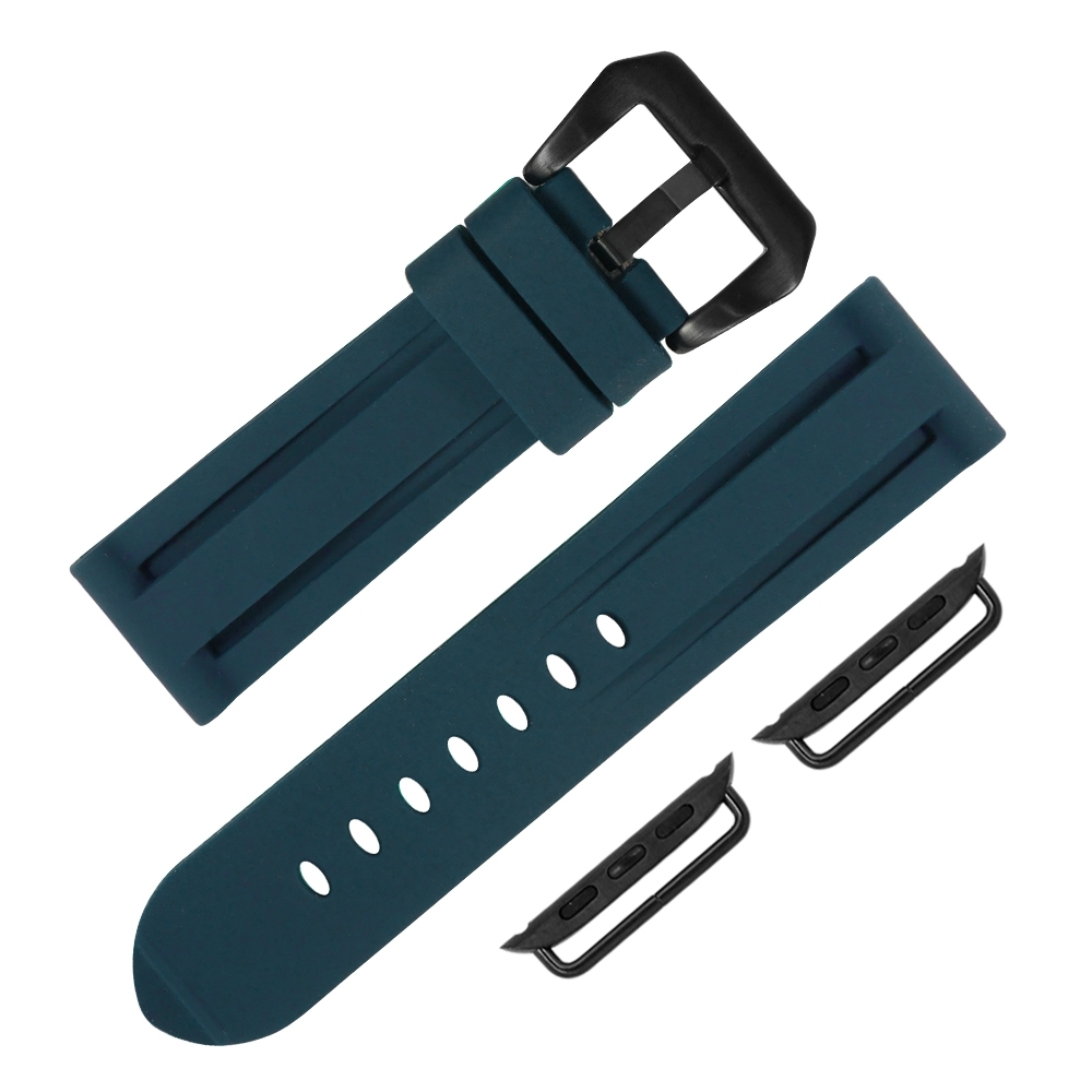 Apple Watch 蘋果手錶替用錶帶 舒適耐用 矽膠錶帶-藍色