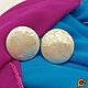 Sipress 日本進口氣質圓型珍珠粉仿冰裂紋夾式耳環 product thumbnail 1