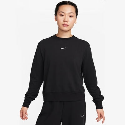 NIKE AS W NK ONE DF CREW LBR 女長袖上衣-黑-FB5126010