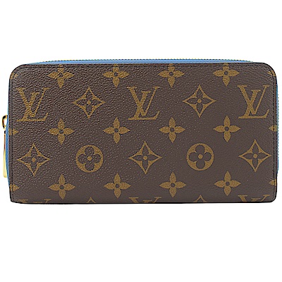 LV M63894經典MONOGRAM花紋PVCㄇ字拉鍊長夾(牛仔藍)