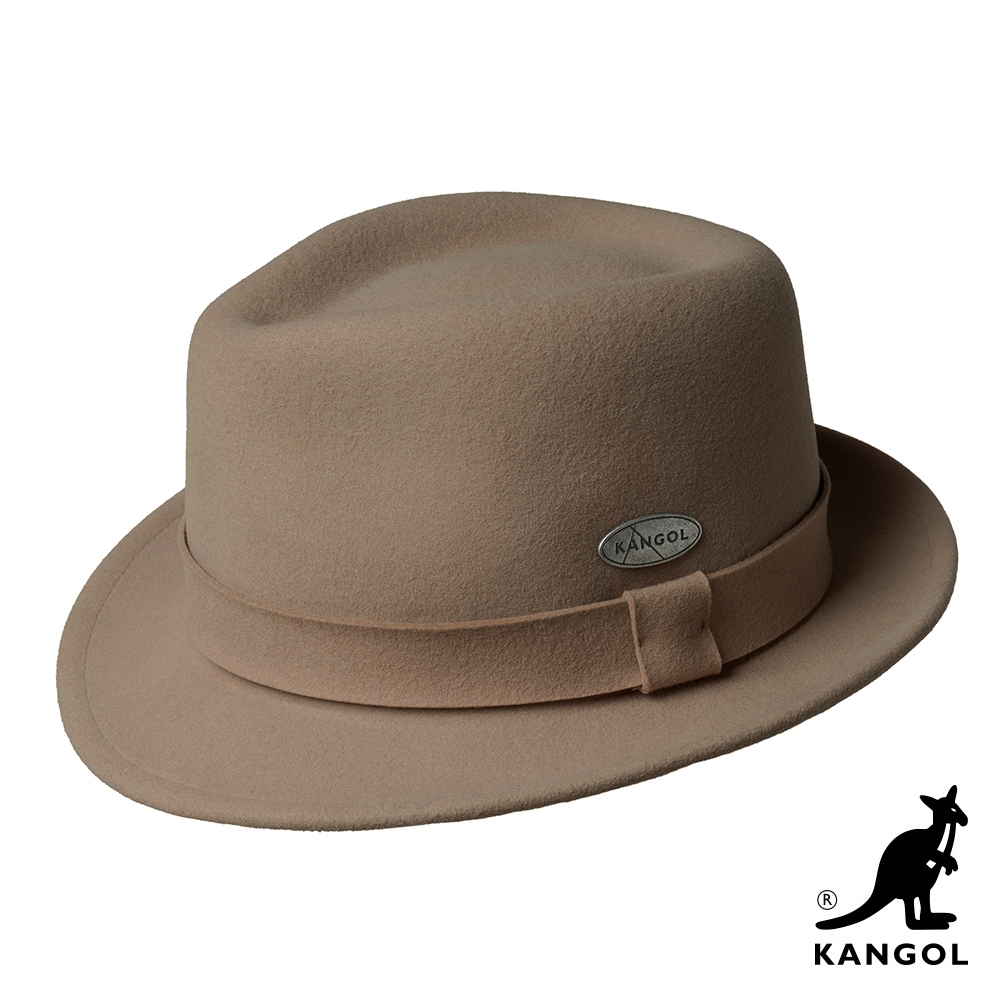 KANGOL-LITEFELT 園牌紳士帽-可可色