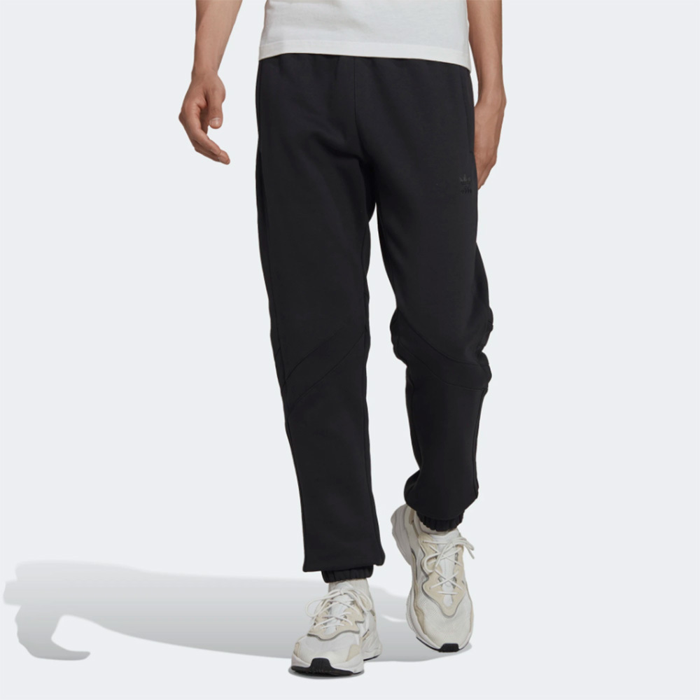 Adidas Slim Fleece SP [HN1921] 男 長褲 運動 休閒 修身 拉鍊口袋 三葉草 舒適 黑
