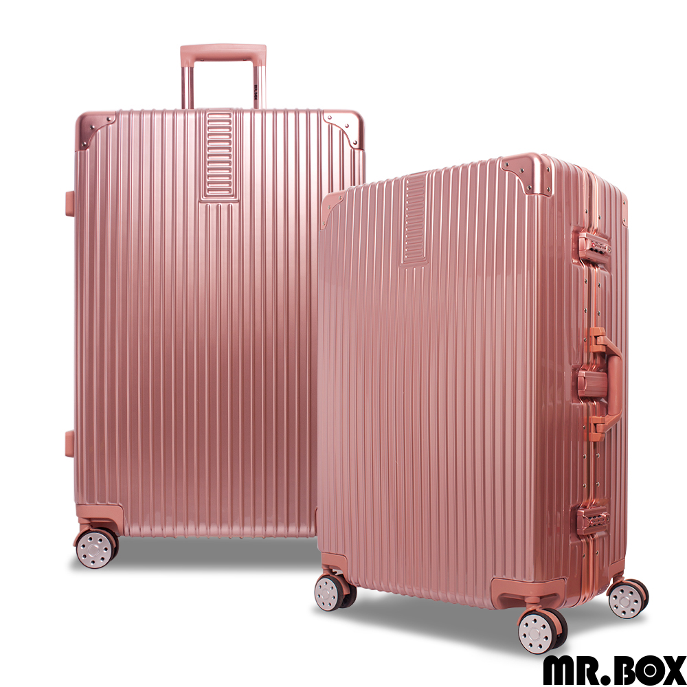 MR.BOX 威爾 28吋PC鏡面鋁框行李箱 旅行箱-玫瑰金
