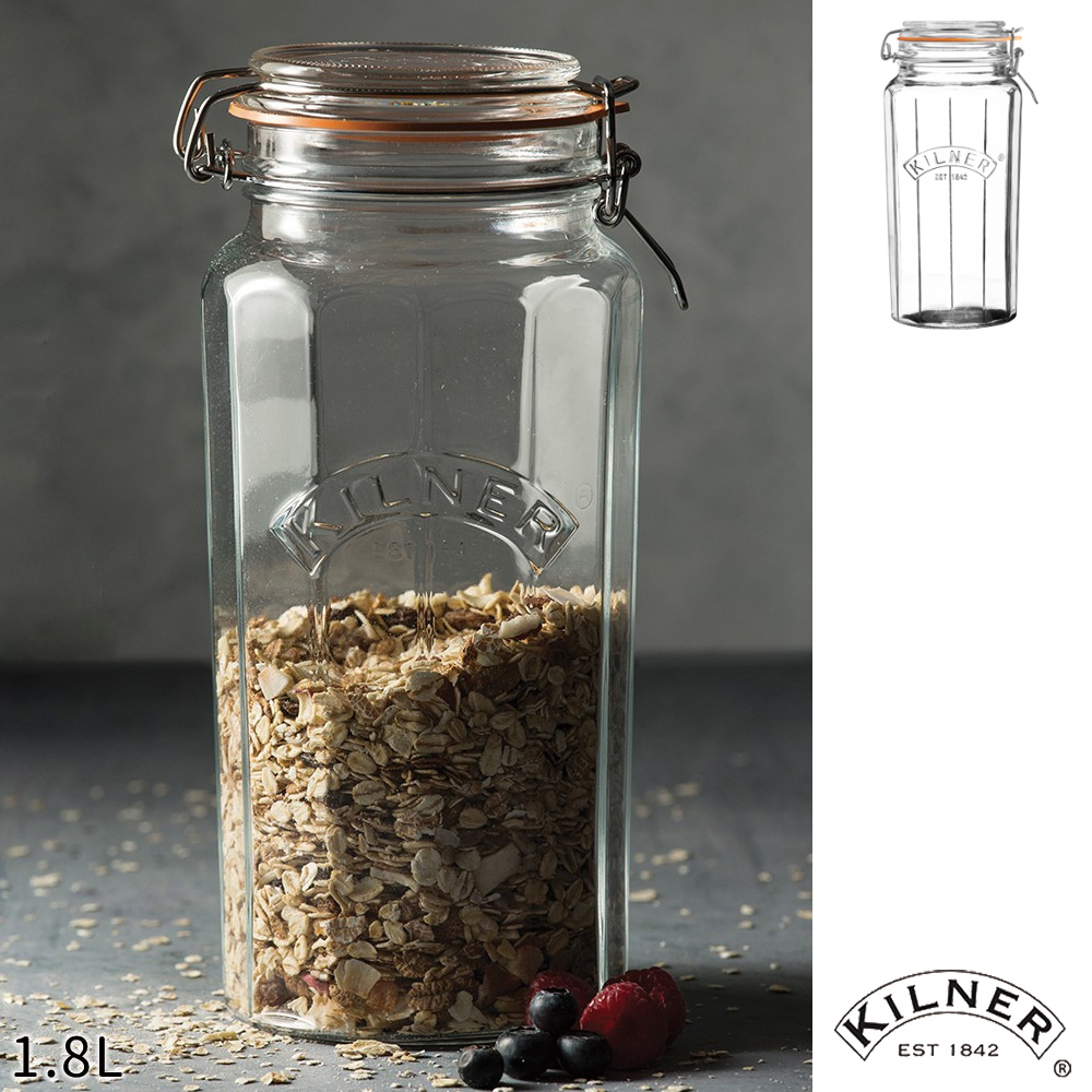 KILNER 復古扣式密封貯存罐 1.8L(8H)