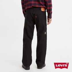 Levis 男款 工裝直筒休閒褲 / 黑色基本款 / 彈性布料