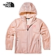 【The North Face 官方旗艦】北面兒童粉色防風防曬醒目LOGO印花連帽外套｜8757LK6 product thumbnail 1