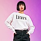 Levis 女款 重磅大學T 復古寬鬆落肩中短版 Serif Logo 內刷毛 product thumbnail 2