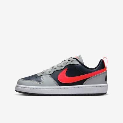 NIKE COURT BOROUGH LOW RECRAFT (GS) 男女大童休閒鞋-灰藍紅-DV5456003