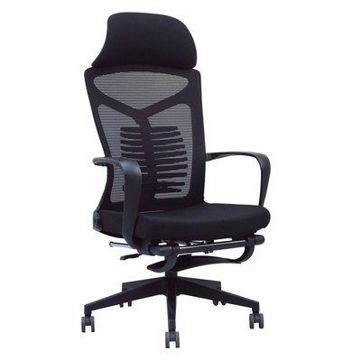 【綠活居】阿迪斯 時尚黑網布高背辦公椅-61x51x120-128cm免組