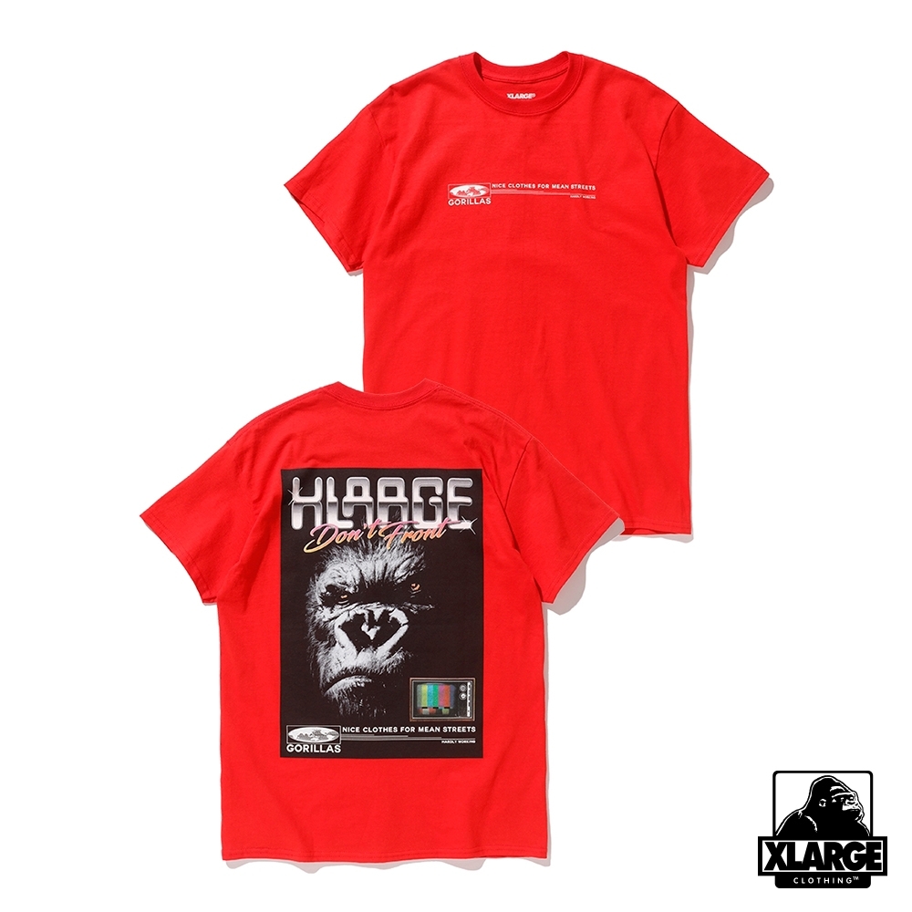 XLARGE S/S TEE GORILLAS MERCH短袖T恤-紅