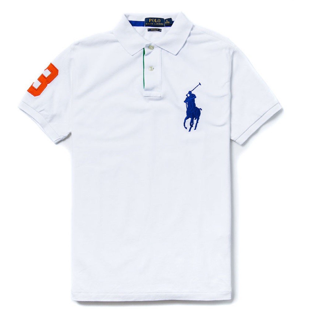 Polo Ralph Lauren 經典電繡大馬Polo衫(Custom)-白色