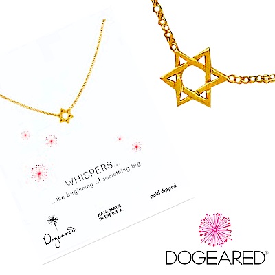 Dogeared 許願金項鍊 能量六芒星 Whispers Jewish Star附原廠盒