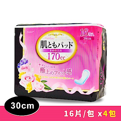 日本一番 婦女失禁護墊30cm 多量型(170cc)-16片/包x4包組