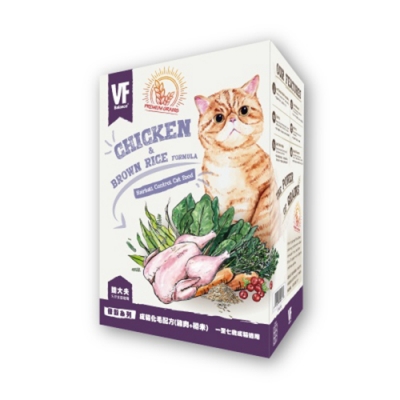 美國VF Balance魏大夫天然食譜寵糧優穀系列-成貓化毛配方(雞肉+糙米)一至七歲成貓適用 6KG