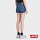 Levis 女款 中腰排釦牛仔短褲 中藍刷白 不收邊 彈性布料 product thumbnail 1